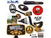 Garrett ACE 300 Metal Detector with DD Waterproof Search Coil and Pro Pointer II