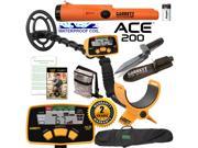 Garrett ACE 200 Metal Detector with Waterproof Coil ProPointer AT and More