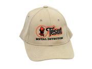 Tesoro Khaki Logo Metal Detector Baseball Hat Cap with Velcro Closure