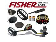 Fisher F4 Metal Detector Bundle with 11 4 Coils Covers Pinpointer Cover