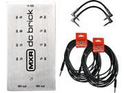 Dunlop MXR M237 DC Brick Power Supply Bundle with Two Patch Cables and Two 18.6 ft Instrument Cables