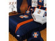 NCAA Illinois Illini King Comforter Set College Logo Bed
