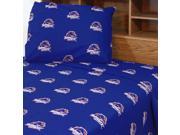 NCAA Boise State Broncos Collegiate Blue Twin XL Bed Sheets