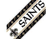 NFL New Orleans Saints Black Wall Border Peel and Stick