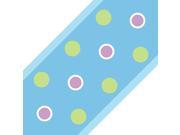 Blue Polka Dot Circles Set of 4 Self Stick Wall Border Rolls