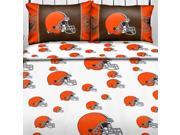 NFL Cleveland Browns Logo Football Full Bed Sheet Set