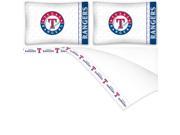 MLB Texas Rangers Baseball Queen Bed Sheet Set