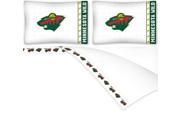 NHL Minnesota Wild King Sheet Set Hockey Logo Bedding