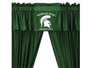 NCAA Michigan State Spartans 5pc Long Curtain Drapes Valance