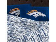 NFL Denver Broncos Sheet Set Anthem Full Bed