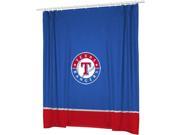 MLB Texas Rangers Baseball Bathroom Accent Shower Curtain