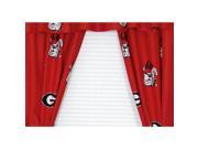 NCAA Georgia Bulldogs Collegiate Long Window Drapes