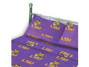 Louisiana State Tigers Collegiate Purple Twin X Long Sheets
