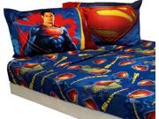 Superman Full Sheet Set 4pc Super Steel Bedding Accessories