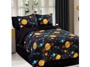 3pc Rocket Star Space Galaxy Twin Bedding Comforter Set