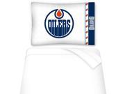 NHL Edmonton Oilers Twin Bed Sheet Set Hockey Bedding