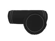 Black Bolster Round Pillows White Stitching Accent Cushions