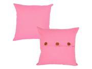 Pink Throw Pillow Set 20x20 Solid Color Square Cushions