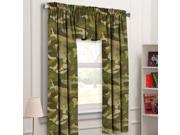 Green Camouflage Drapes Geo Camo Curtain Valance Set