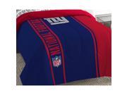 NFL Giants Twin Comforter Set Football Silhouette Bedding