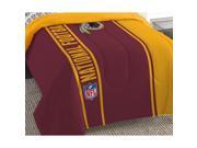 NFL Redskins Twin Comforter Set Football Silhouette Bedding