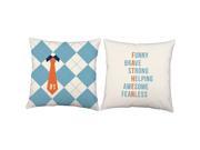 Dads Tie Throw Pillows 16x16 Father Traits White Cushions