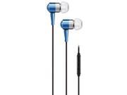 AT T OEM 3.5mm in ear High Performance noise isolation Stereo Earphone with 3 earpieces Blue