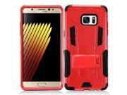 Hard Soft Heavy Duty Dual Layer Red Black Hybrid Case Cover for Samsung Galaxy Note7 SM N930F