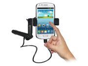 360º Omni Directional Amzer Lighter Socket Phone Mount with Charging Case System for Samsung GALAXY S III mini GT I8190