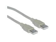 Amzer USB 2.0 Type A Male to Type A Male Extension 10ft Charging Data Sync Transfer Cable Cord Beige
