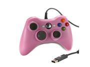 Pink Wired USB Game Pad Controller For Microsoft Xbox 360 Slim PC Windows 7