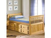Discovery World Furniture Explorer Ginger Rake Bed Twin With 12 Drawer Storage 6 on EACH side