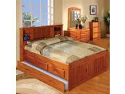 Discovery World Furniture Honey Bookcase Captains Bed Full with 6 Drawer Dresser With 12 Drawer Storage 6 on EACH side