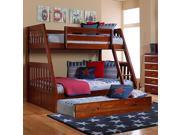 Discovery World Furniture Merlot Mission Bunk Bed Twin Full with Twin Trundle