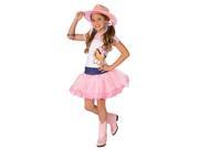 Living Fiction Planet Pop Star Cowgirl 3pc Girls Costume Pink Medium 8 10