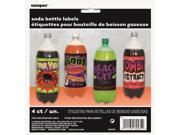 Unique Halloween Soda Bottle Labels 4pc Labels