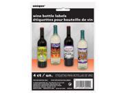 Unique Halloween Wine Bottle 4pc Labels