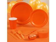 Denver Broncos Team Color Orange Party Tableware Decorating Kit for 8 87 Pcs