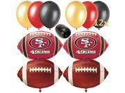 San Francisco 49ers NFL Football Balloon Decorating Party Pack 17pc