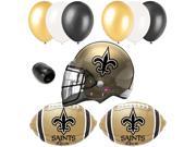 New Orleans Saints Football Helmet Party 10pc Balloon Pack Gold Black White