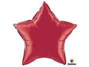 Qualatex Star Shape Mylar Party Decorations 20 Foil Balloon Red