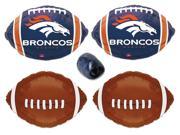 Denver Broncos Football Foil Balloons Super Bowl Starter Pack 5pc Balloon