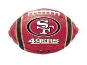 Anagram NFL San Francisco 49ers Football 21 Foil Balloon Red Black Gold