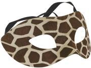 Star Power Adult Spotted Giraffe Half Mask Brown One Size 6.5 W