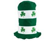 St. Patrick s Day Party Striped Shamrock Design 11 Stove Top Hat Green