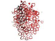 Unique Multi Sized Heart Valentine s Day .5 oz. Party Confetti Red White
