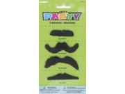 Ultimate Mustache Kit Shifty Rascal Outlaw Slick 4pc 2 3 Party Pack Black