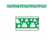 Irish Shamrock Party Tape 20ft All Weather Streamer St Patrick s Day Decoration