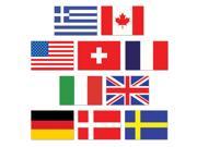 Beistle Festive Mini International Flag Olympics 10pc 4 Cutouts