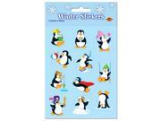 Beistle Penguin Winter Pack of 4 36pc 4.75 x 7.5 Sticker Sheets